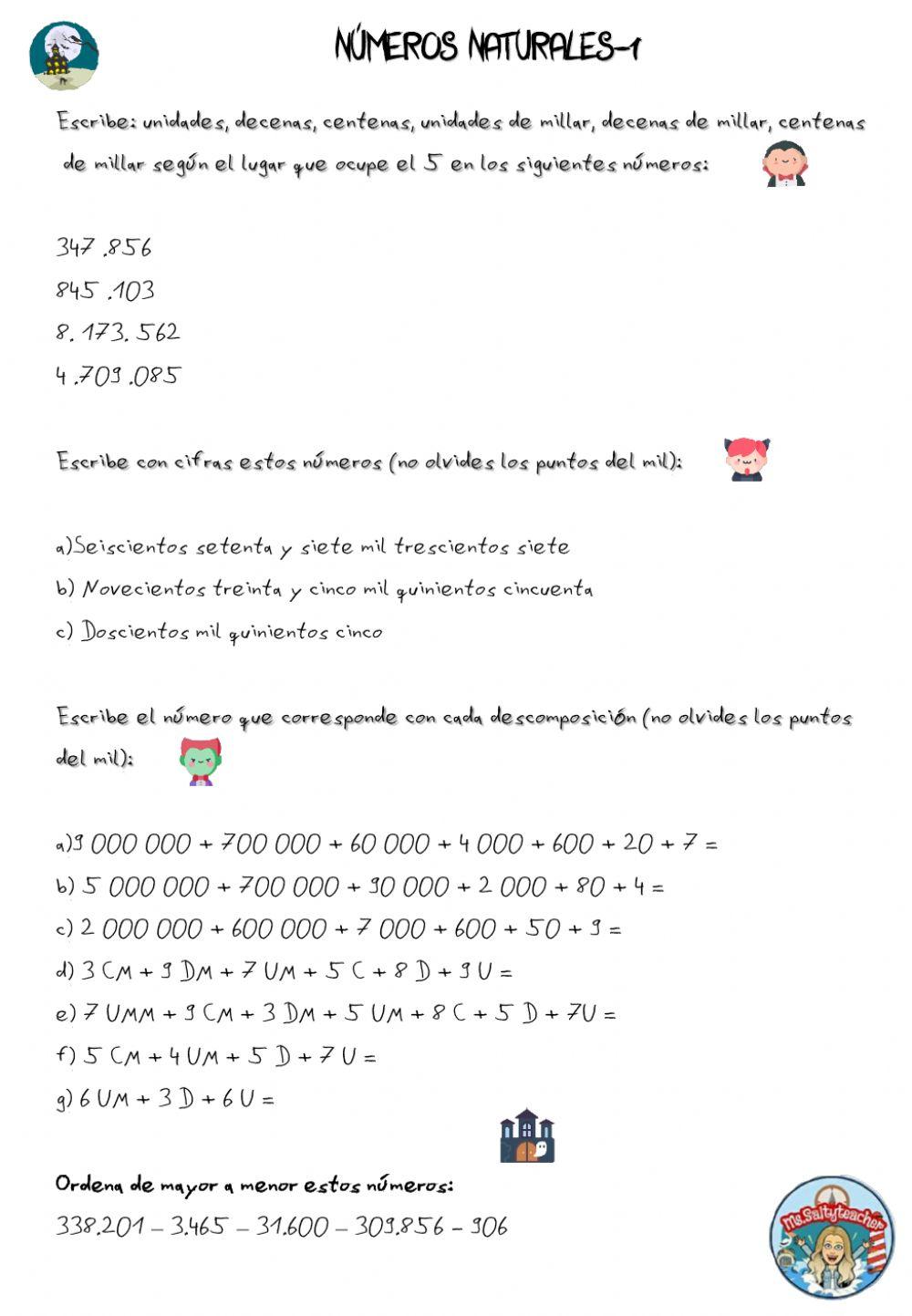 Números naturales 1