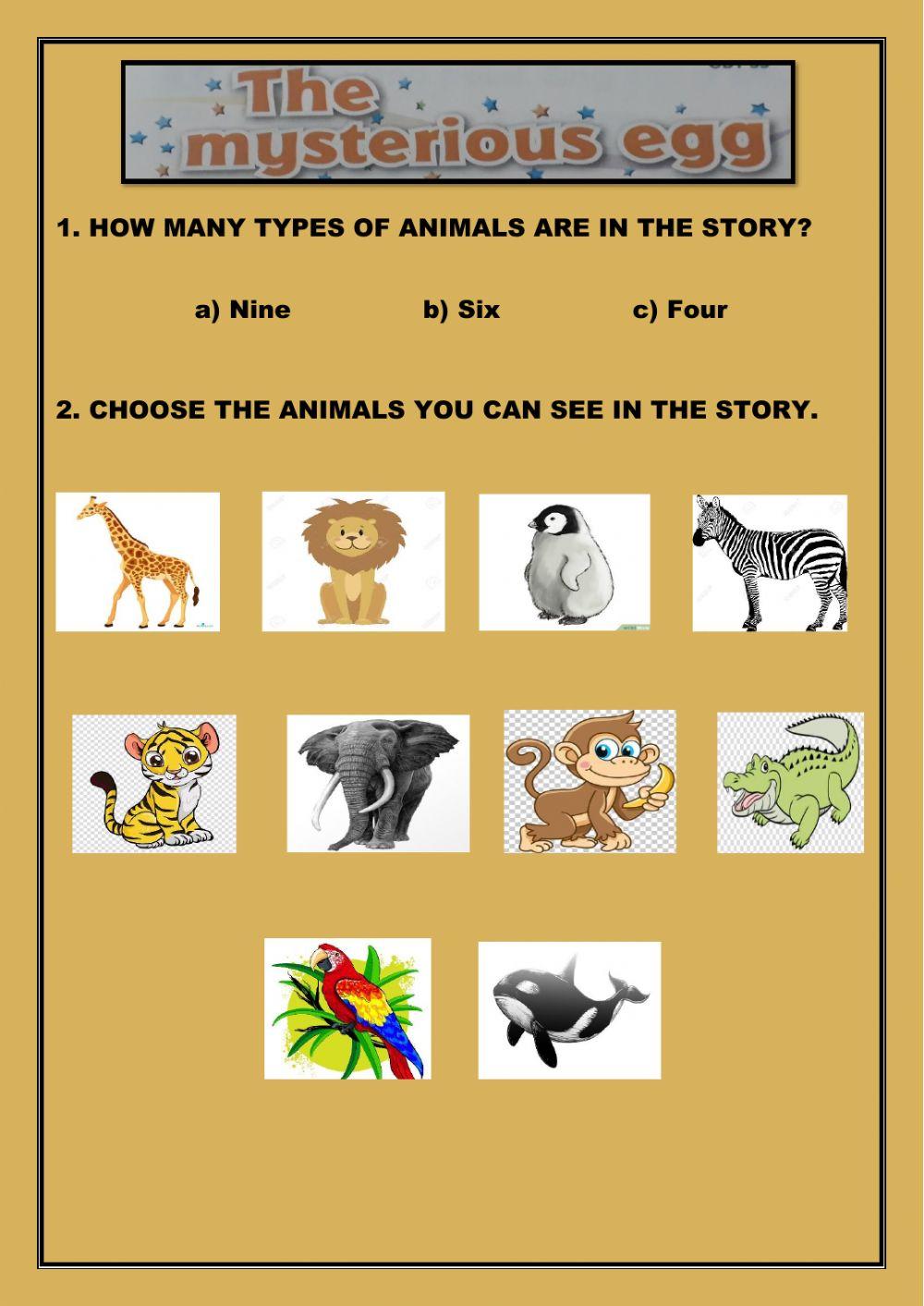 Activity about the story: The mysterious egg