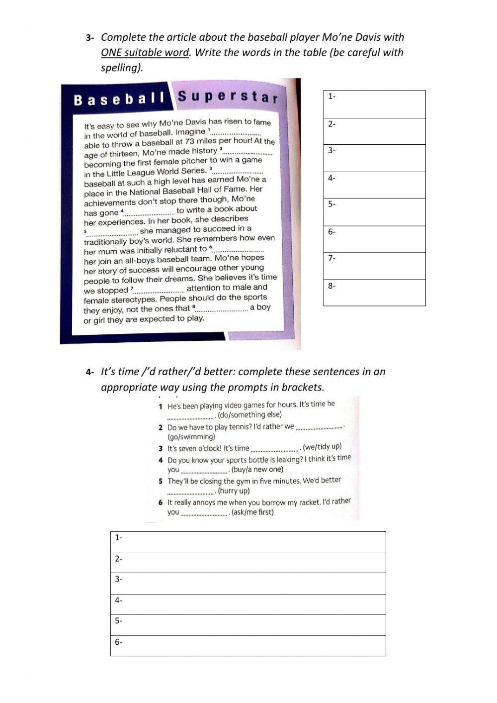 Unit 5 - Gold Experience B2