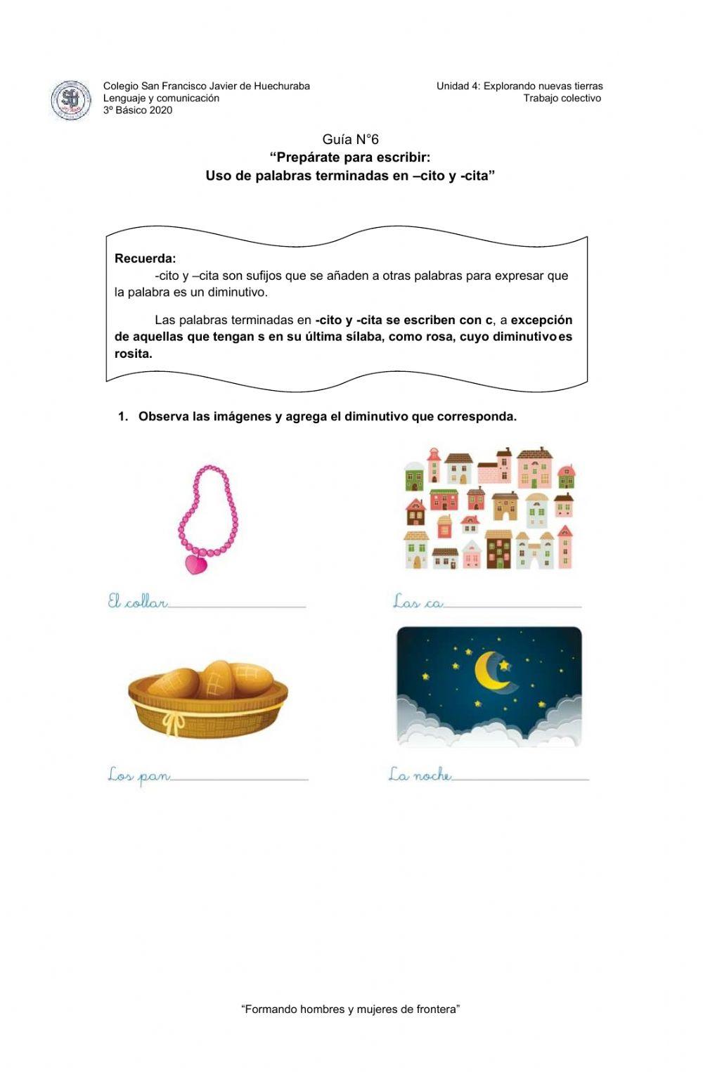 Diminutivos en cito - cita