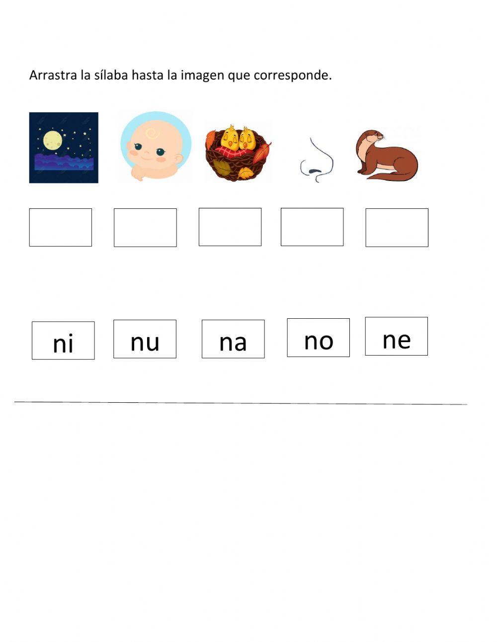 Trabaja las sílabas con N y D