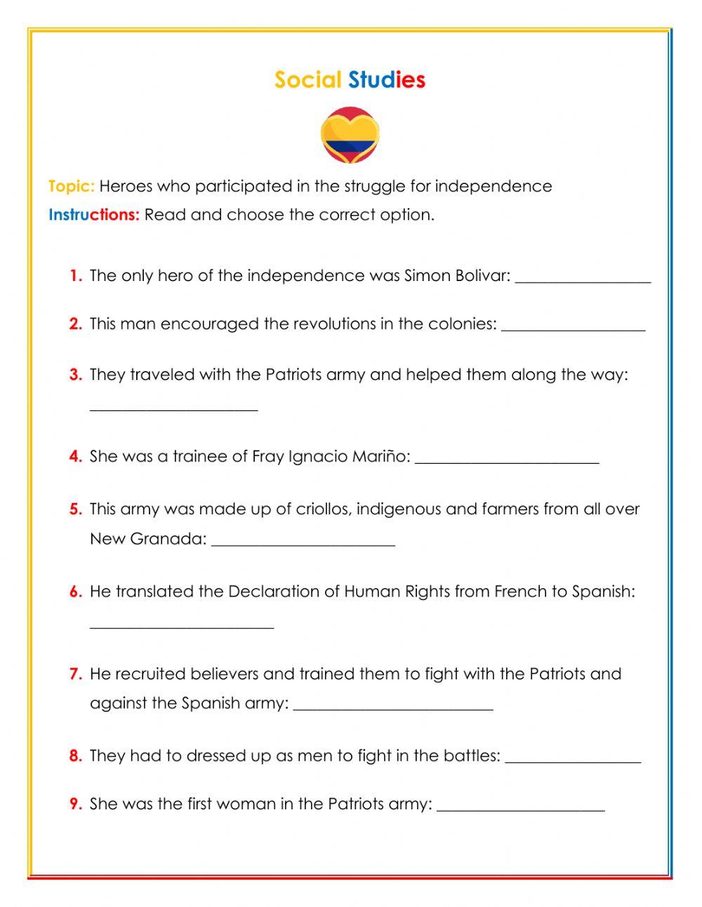 Heroes of the Independence - Colombia