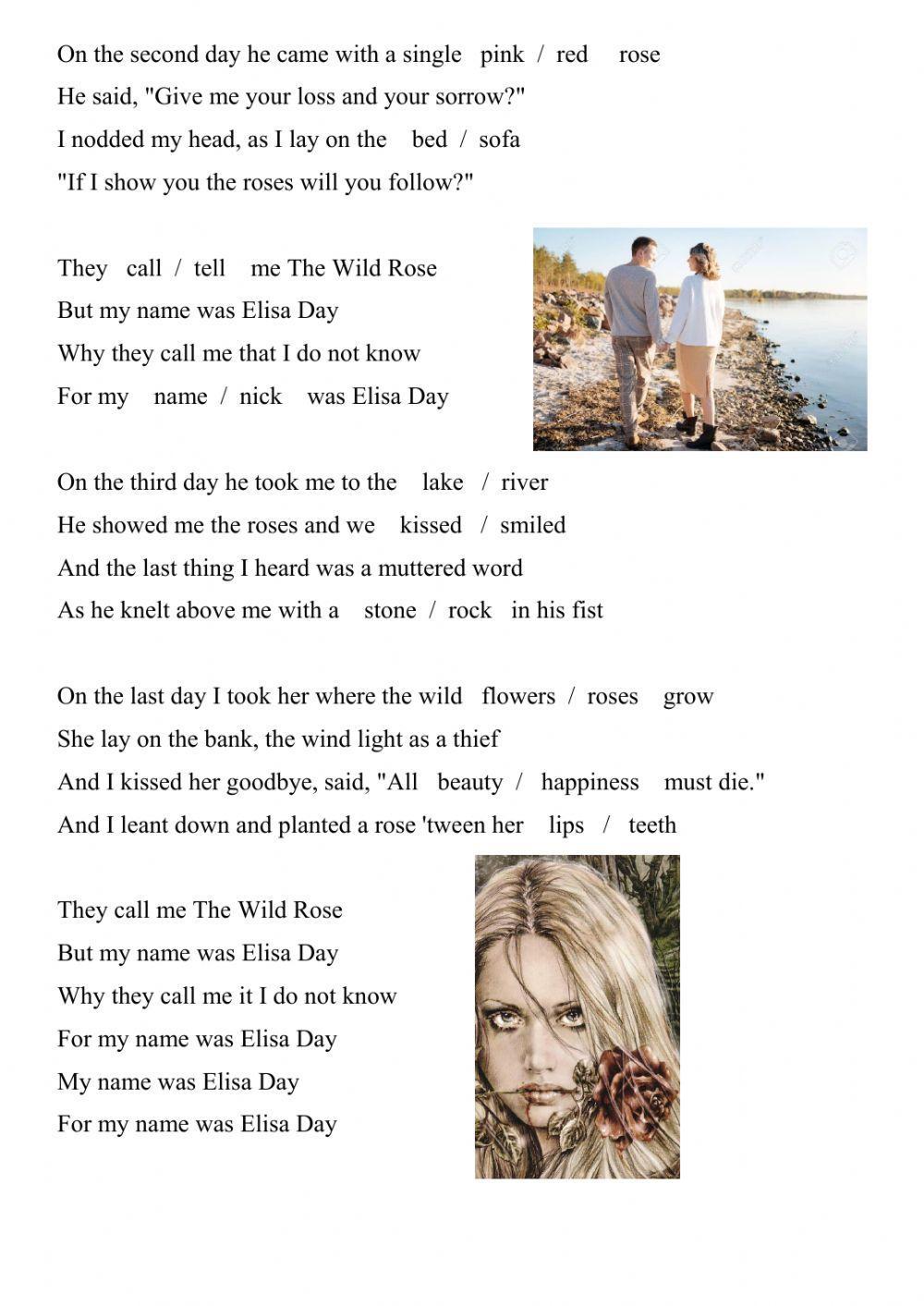 Song - Where the wild roses grow