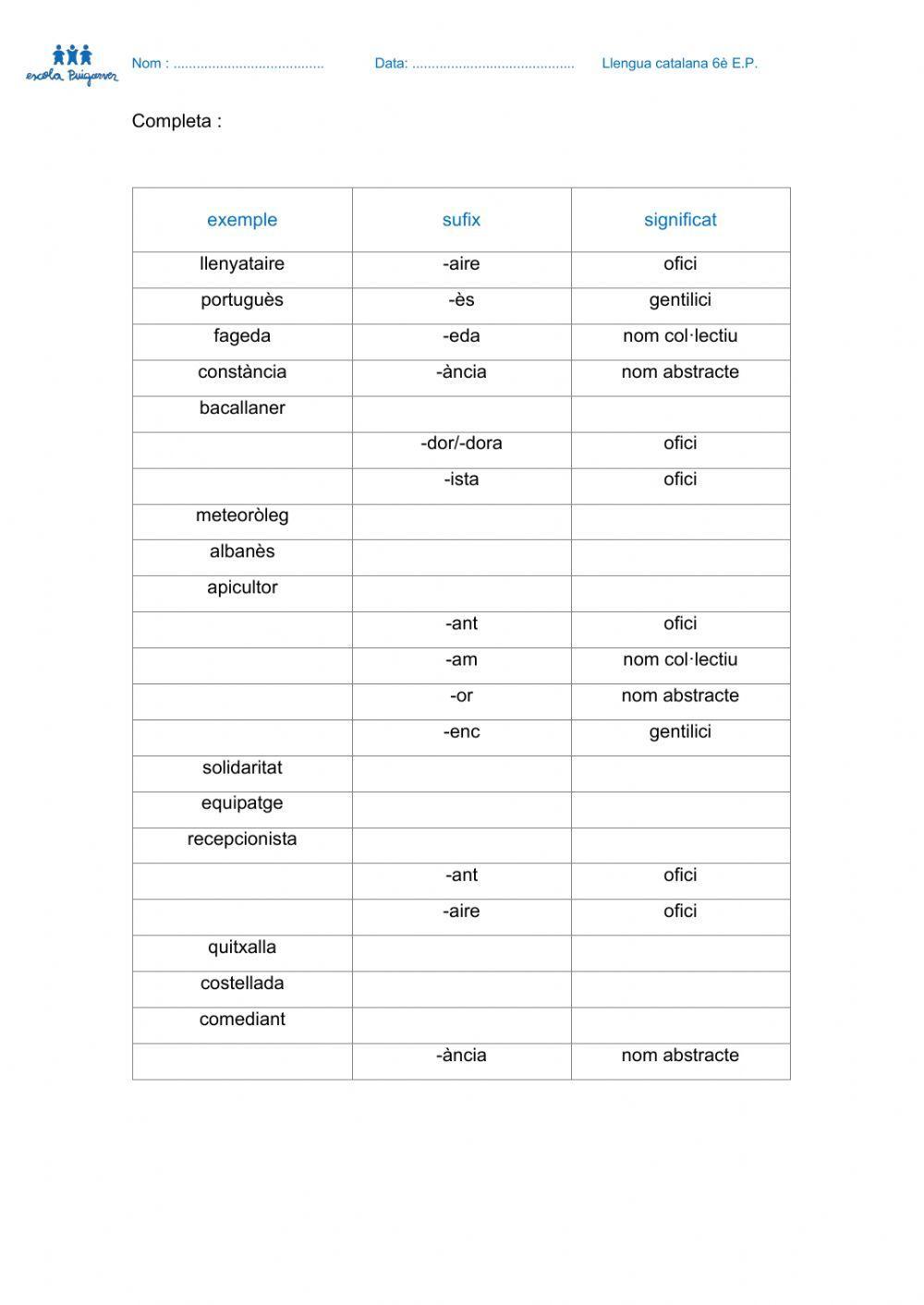 Sufixos