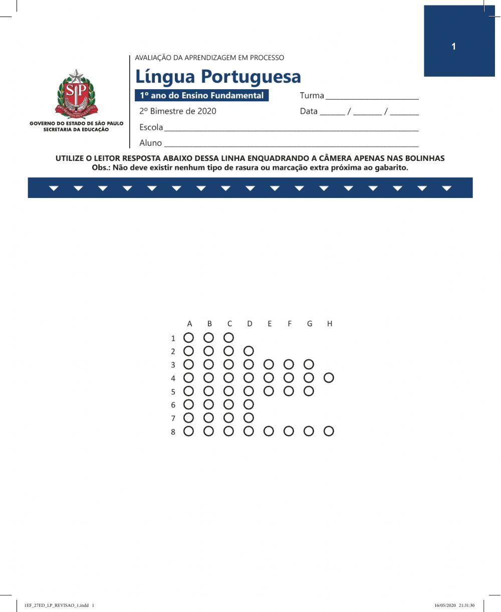 AAP Língua Portuguesa 2º BIMESTRE
