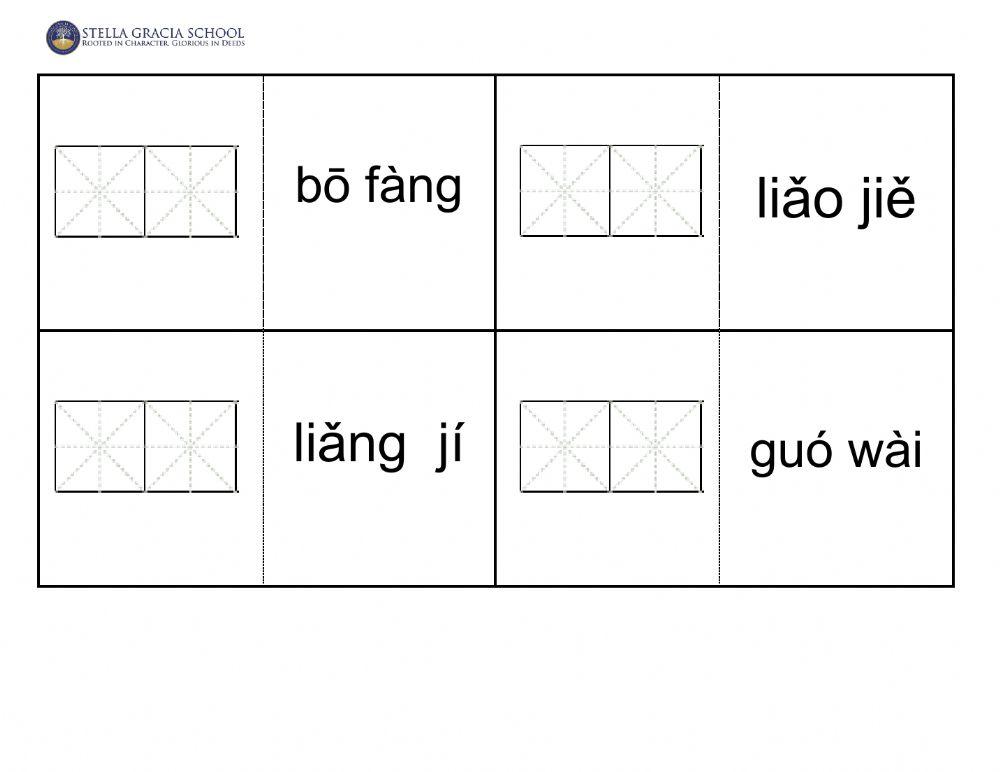 Vocabulary Chinese P4