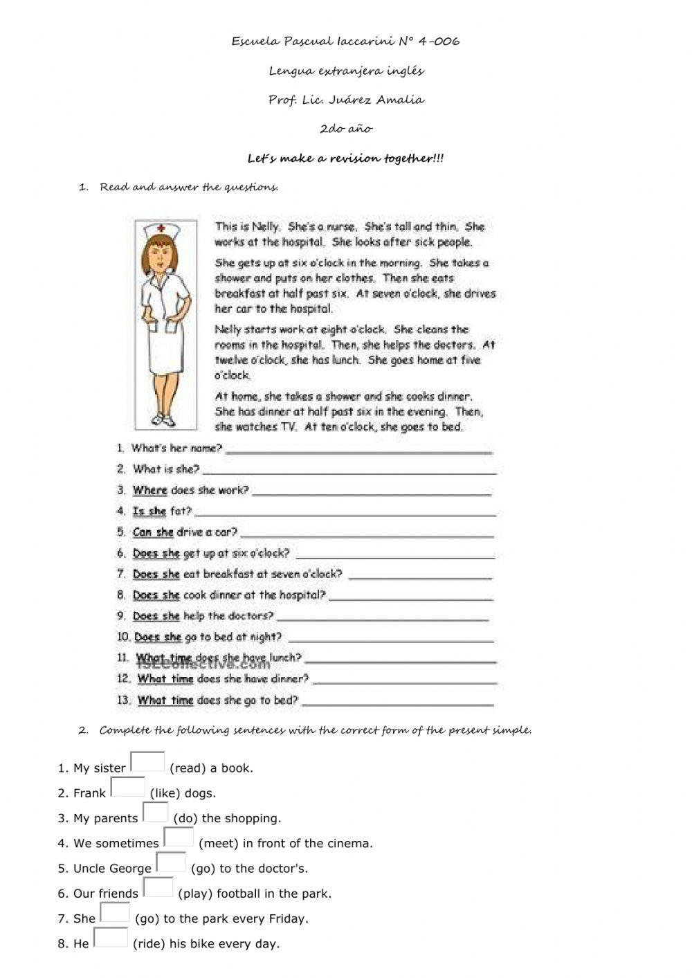 Revision present simple