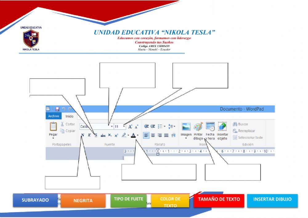Partes de WordPad1.0