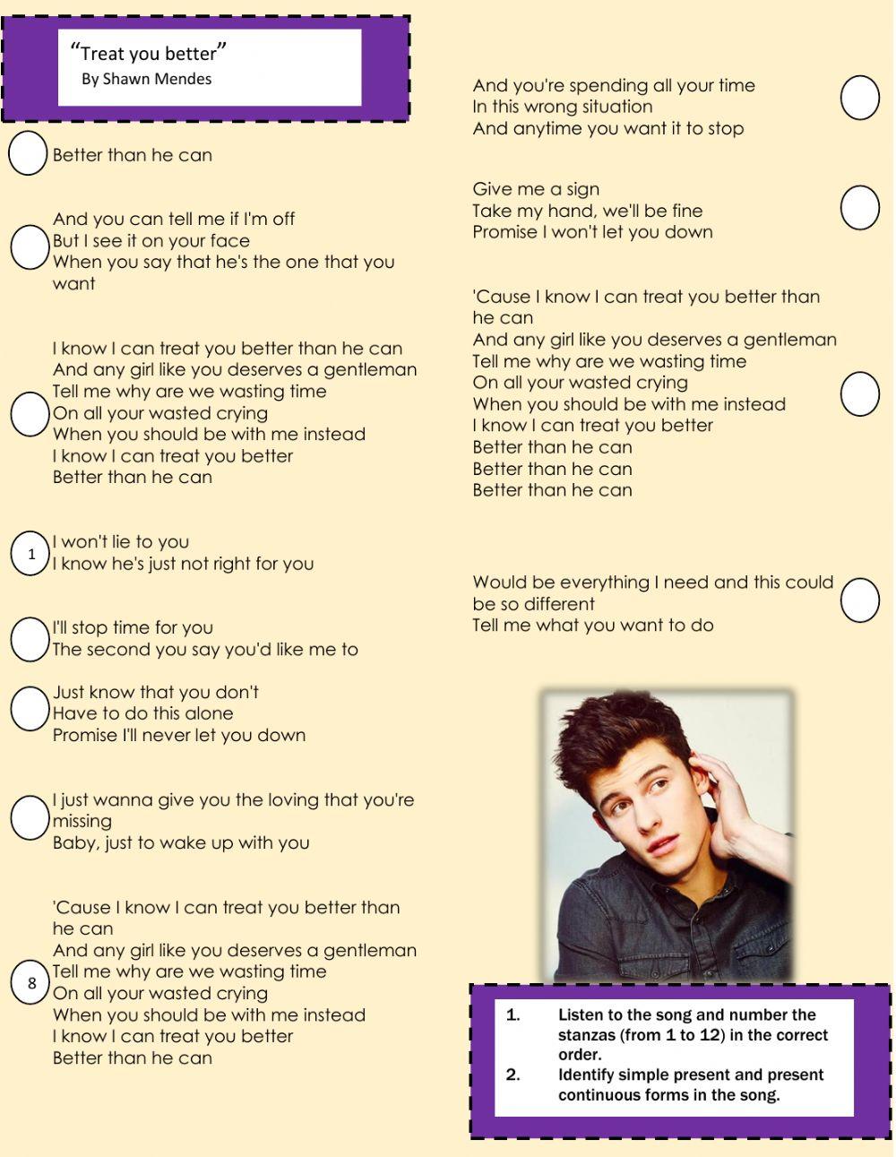 Treat you better by Shawn Mendes