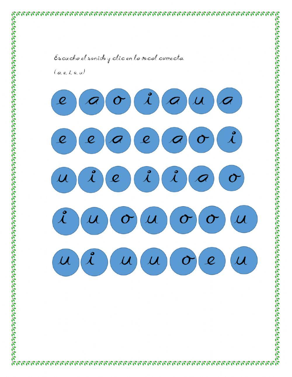 juego de vocales