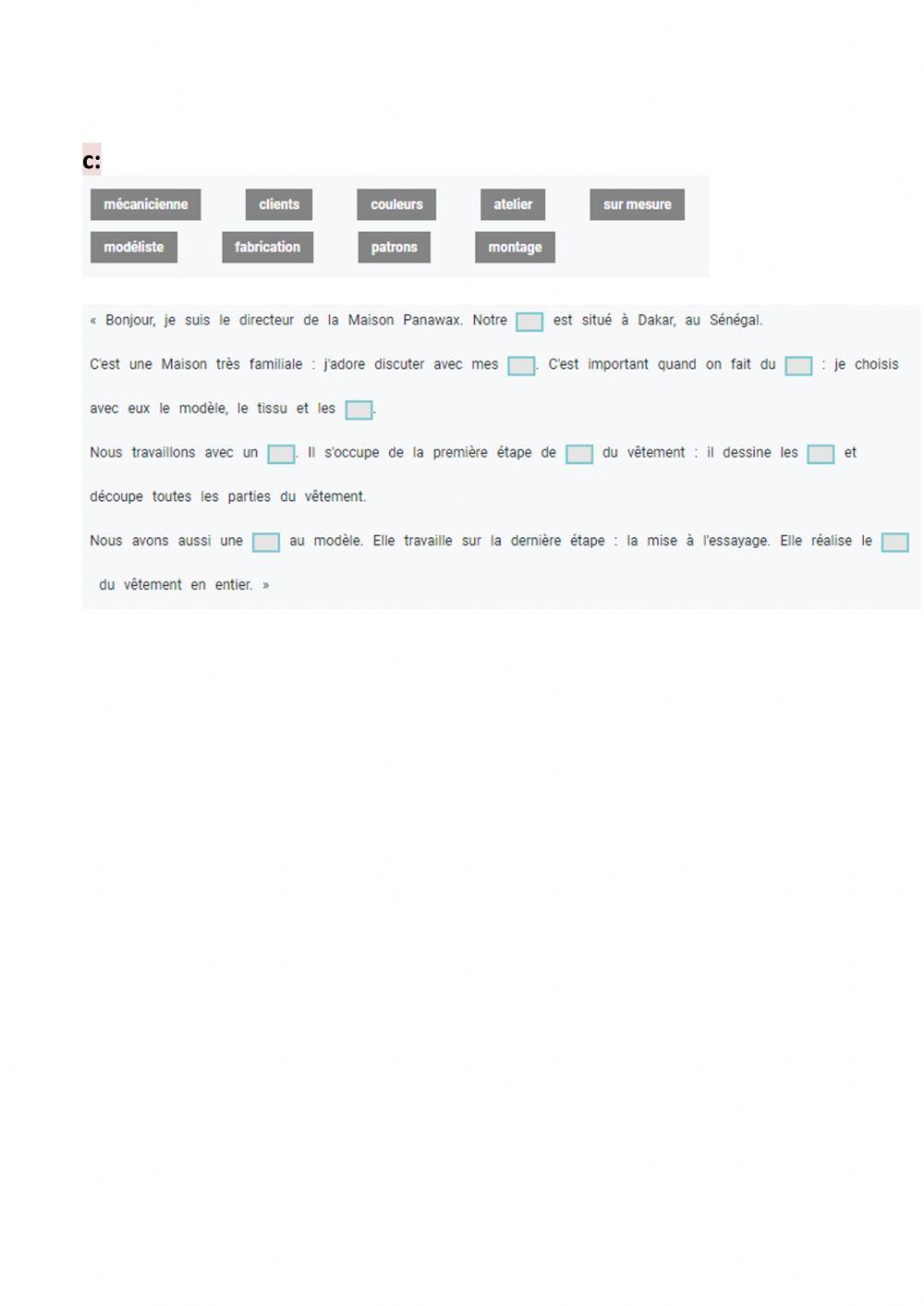 Secrets de fabrication dèun vêtement