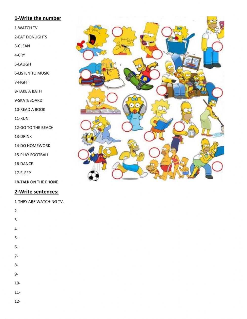 Simpsons Present Continuous