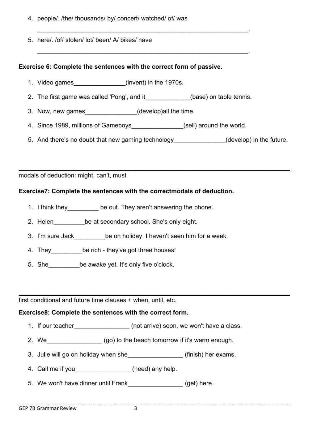 GEP 7B - Review (GRAMMAR)