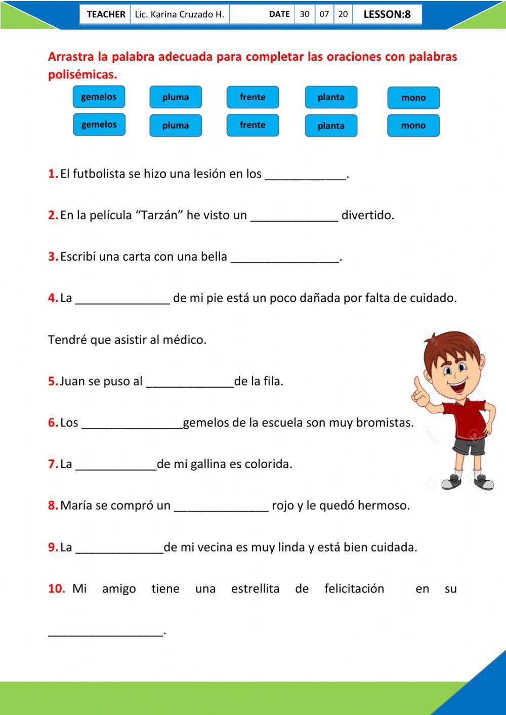 Sinónimos - Antónimo - Palabras polisémicas