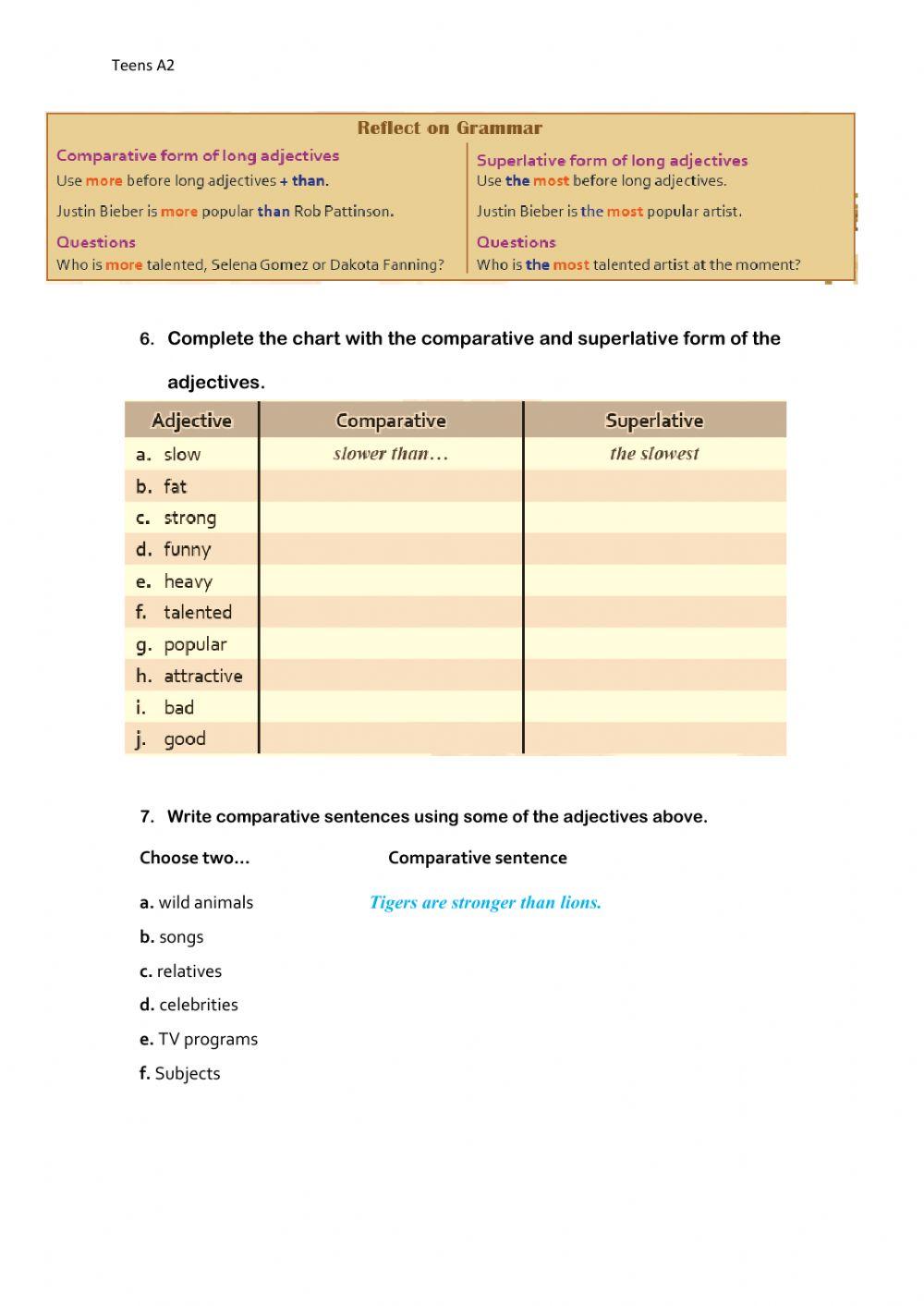 Comparative superlative