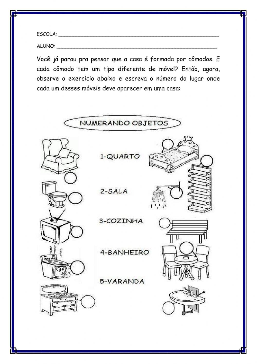 Cômodos e seu móveis