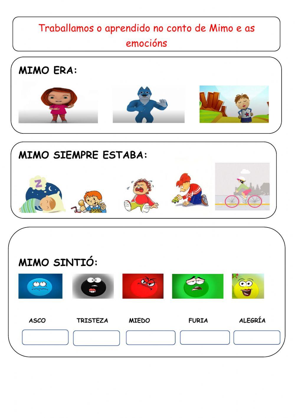 Comprensión: Mimo y las emociones