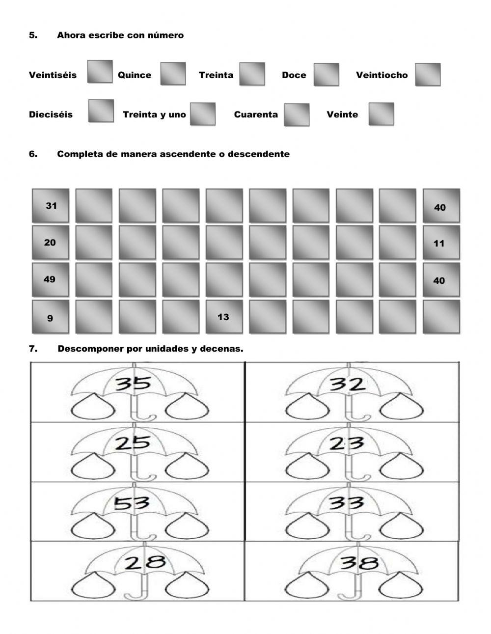 Los números del 1 al 49