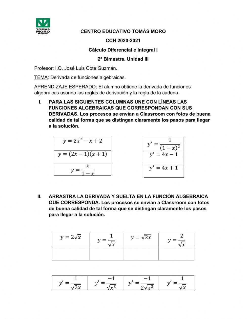 Derivación algebraica