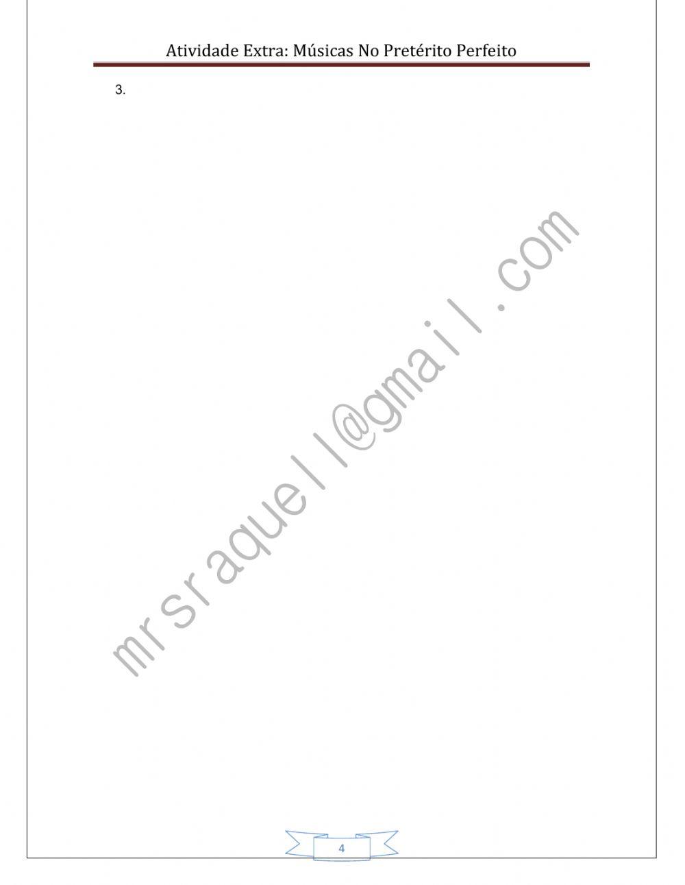 PRETÉRITO PERFEITO - MÚSICAS: PELA COR DO TEU OLHO E OLHOS VERDES