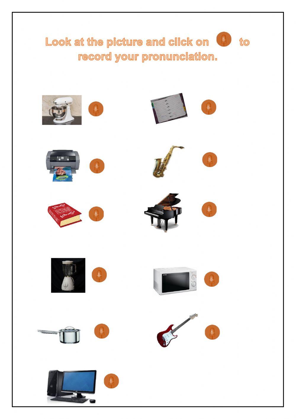 Vocabulary pronunciation