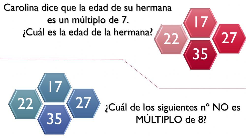 Múltiplos, factores y divisores