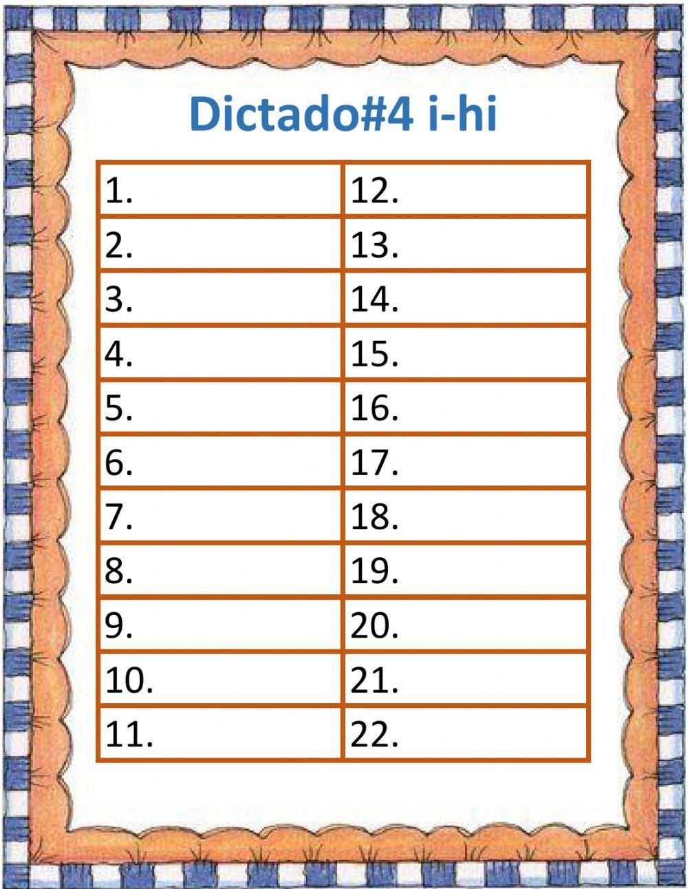 Dictado i-hi