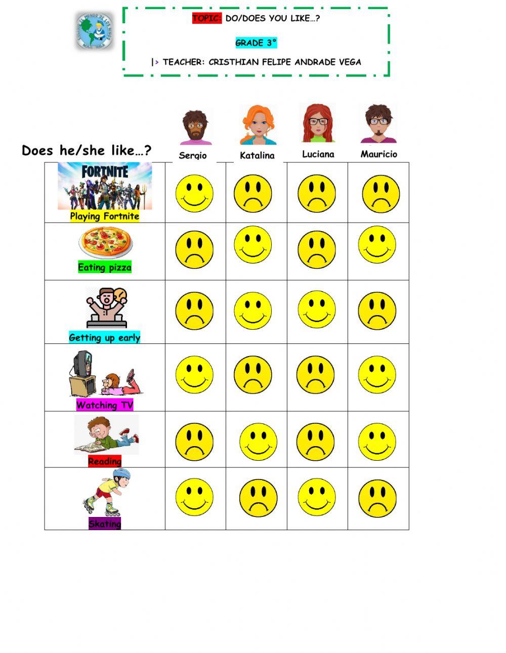 Do you like...? -ING