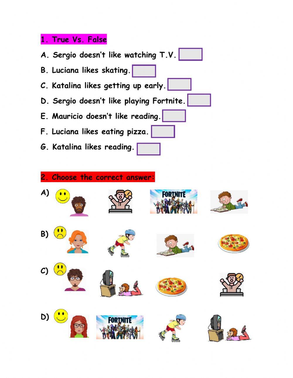 Do you like...? -ING