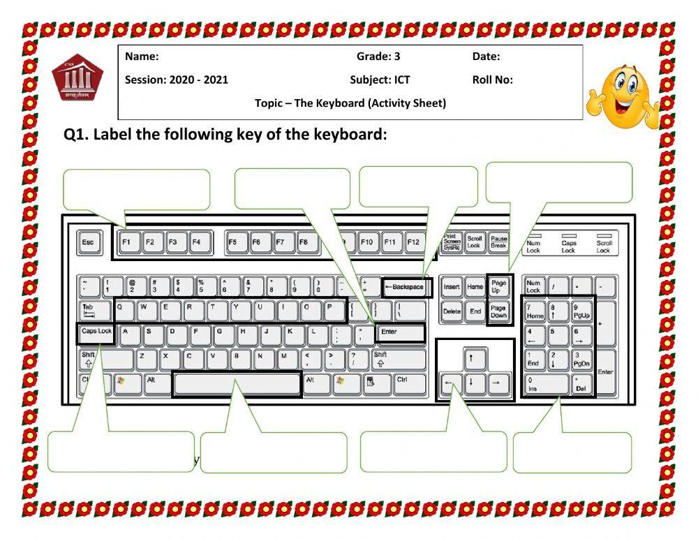 The Keyboard worksheet | Live Worksheets