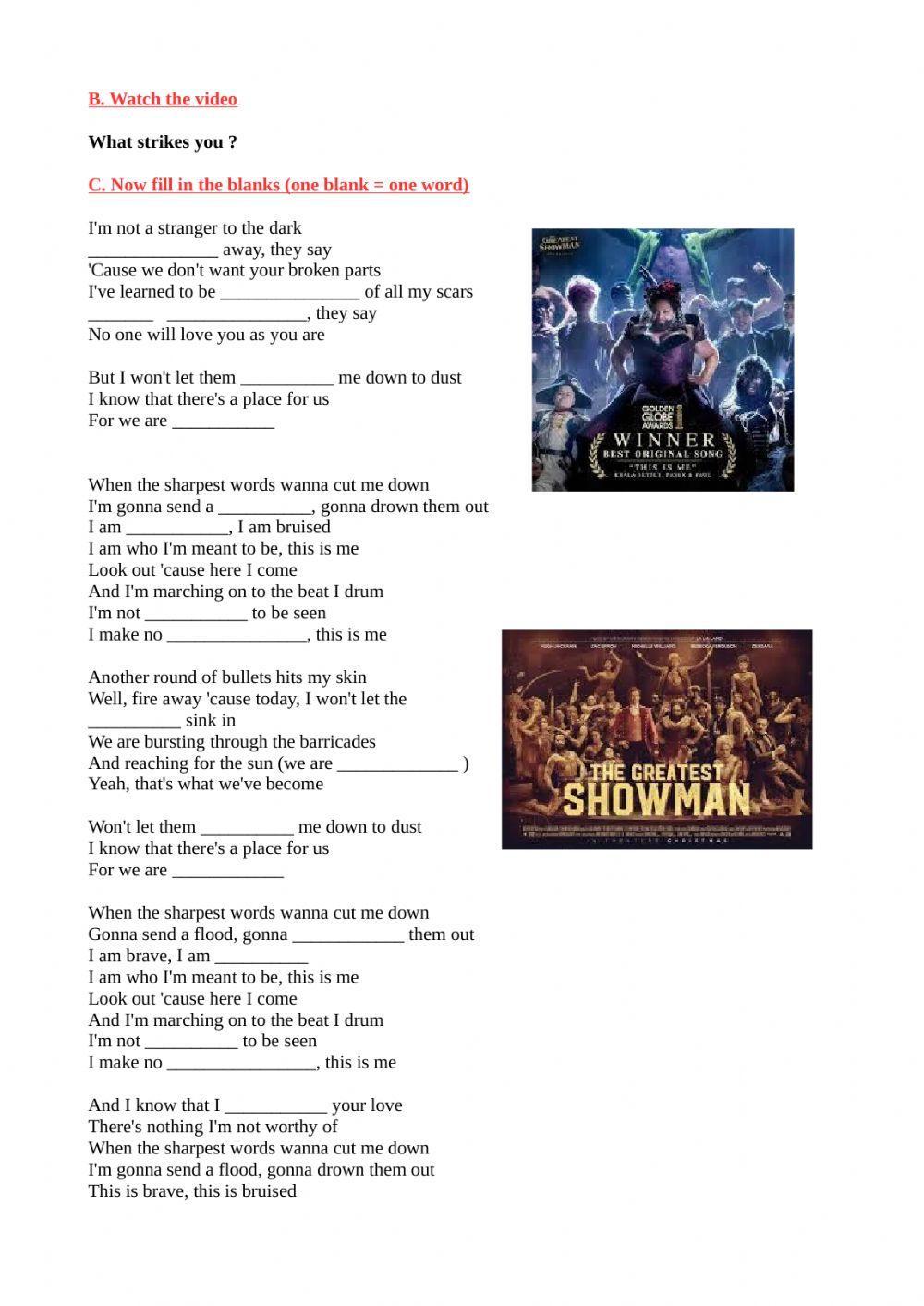 This is me (the greatest showman)