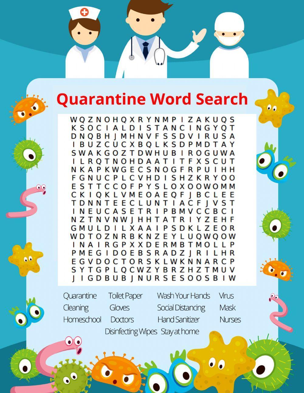 Quarantine Word Search