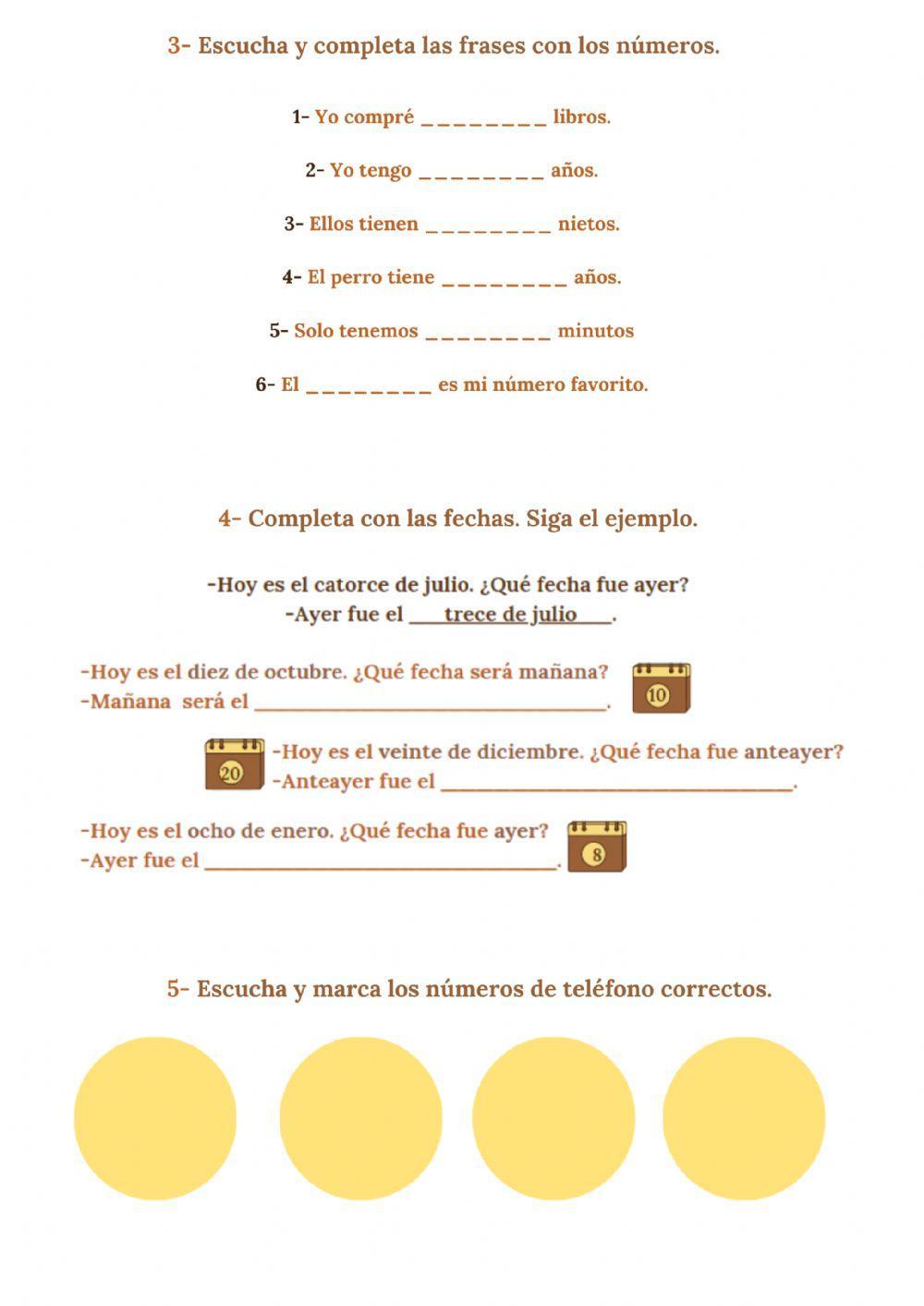 Los numerales cardinales