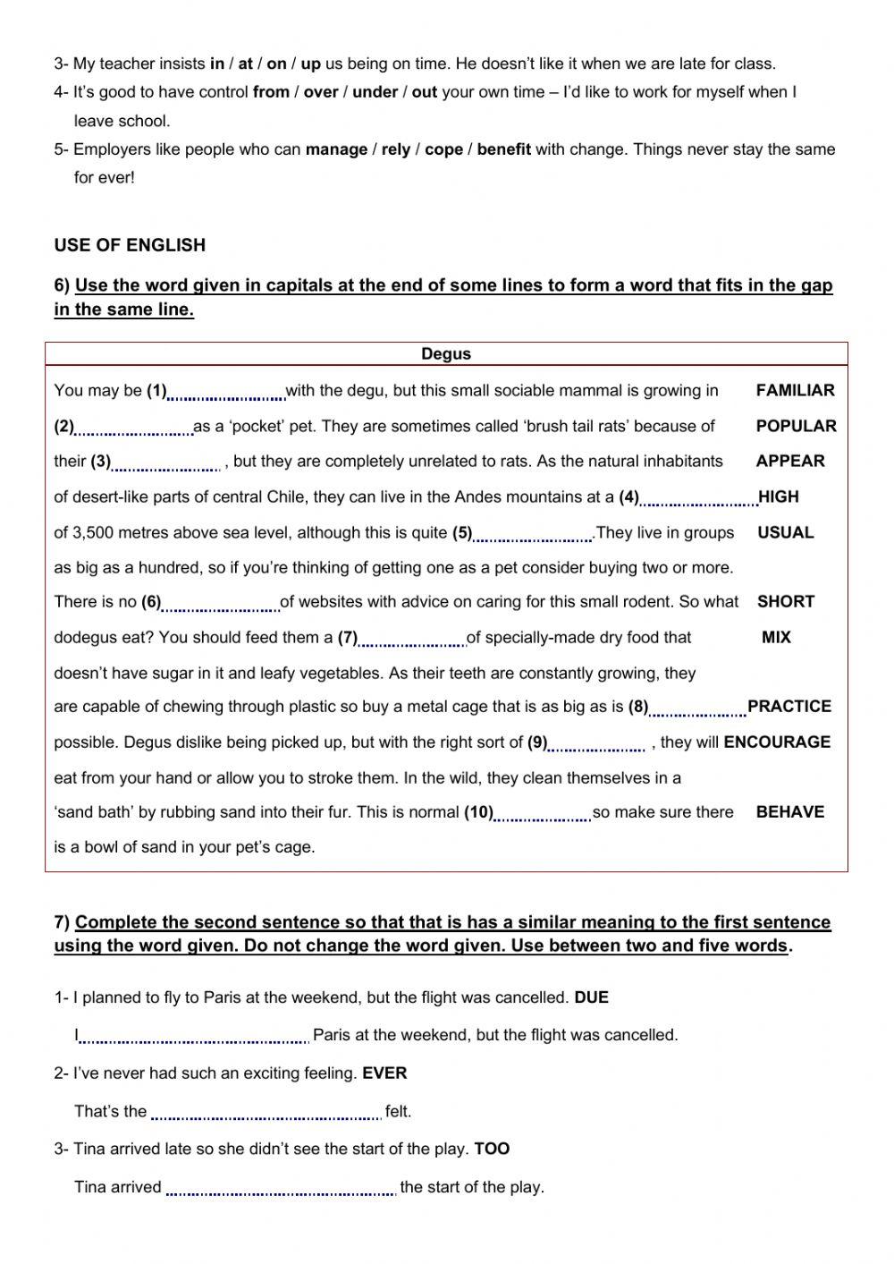 Mid-term Test - First
