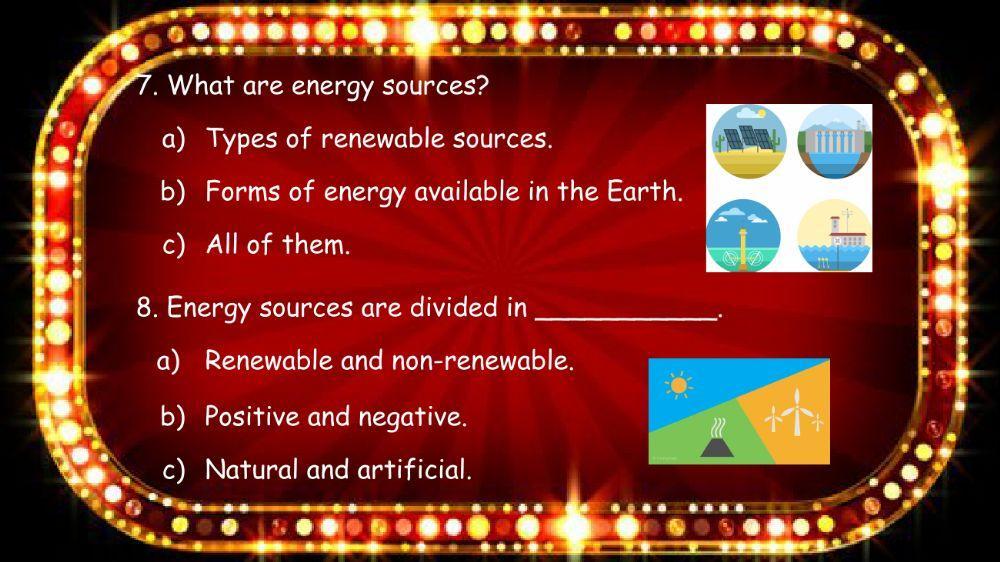 Light and Energy Sources