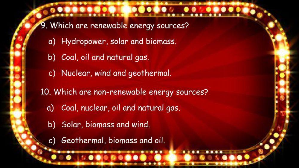 Light and Energy Sources