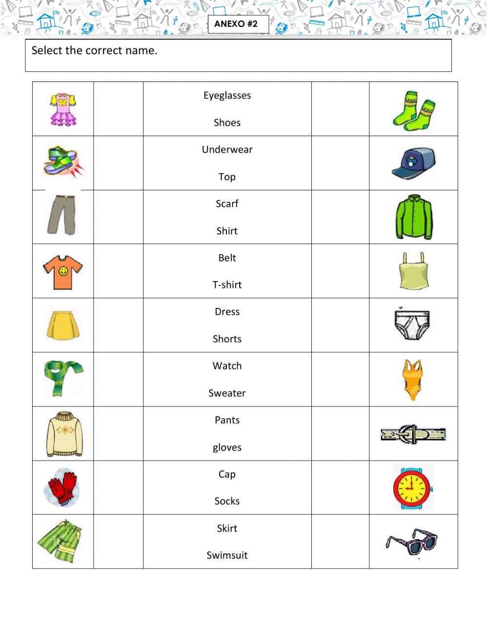 Clothing, weather and places