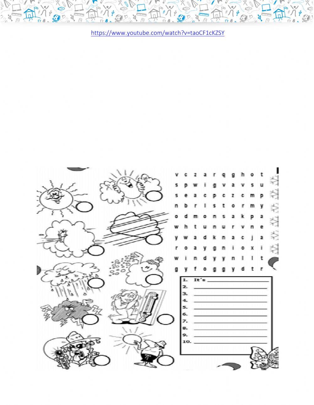 Clothing, weather and places