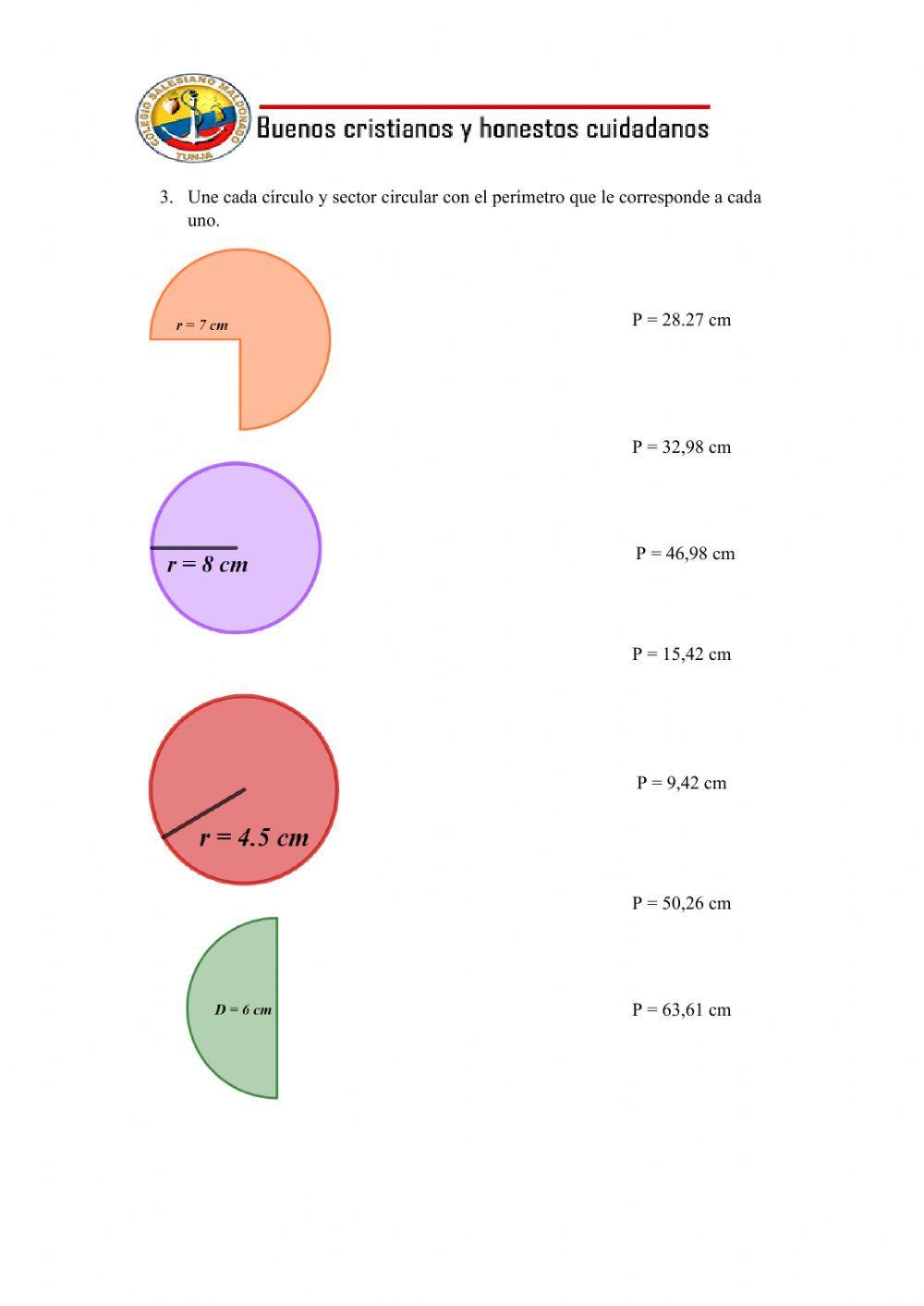 TALLER SOBRE EL CÍRCULO Y LA CIRCUNFERENCIA