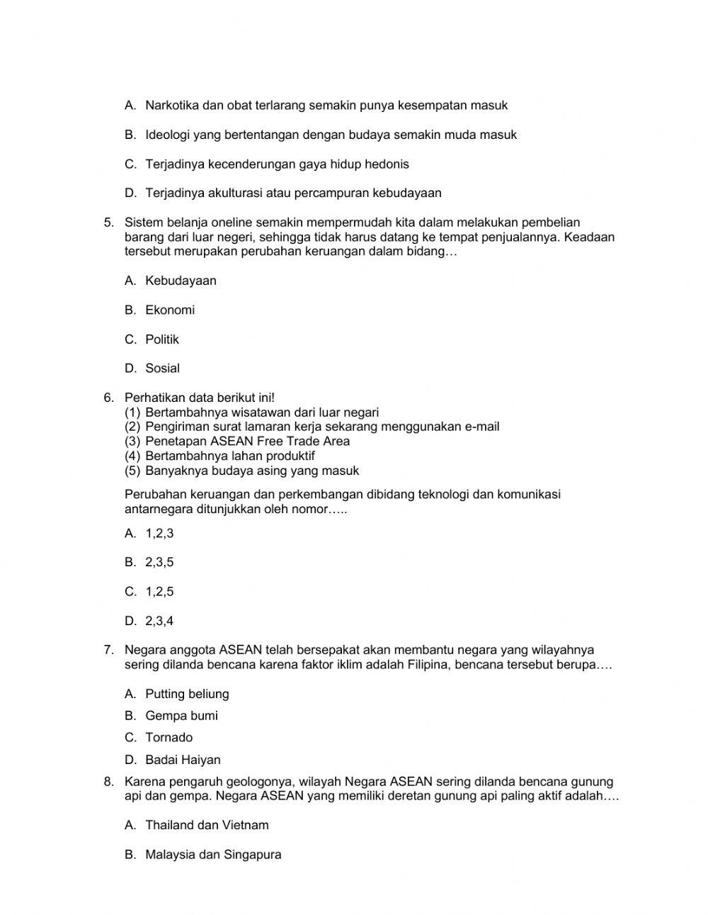 Perubahan dan interaksi keruangan negara ASEAN