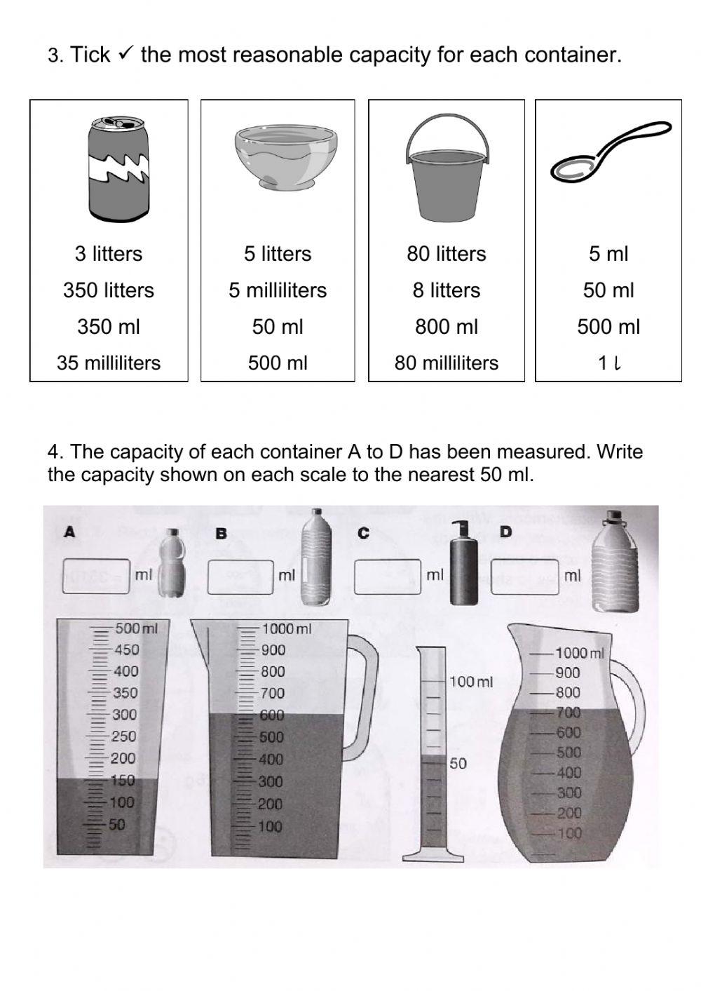 Converting units Workbook pg 196