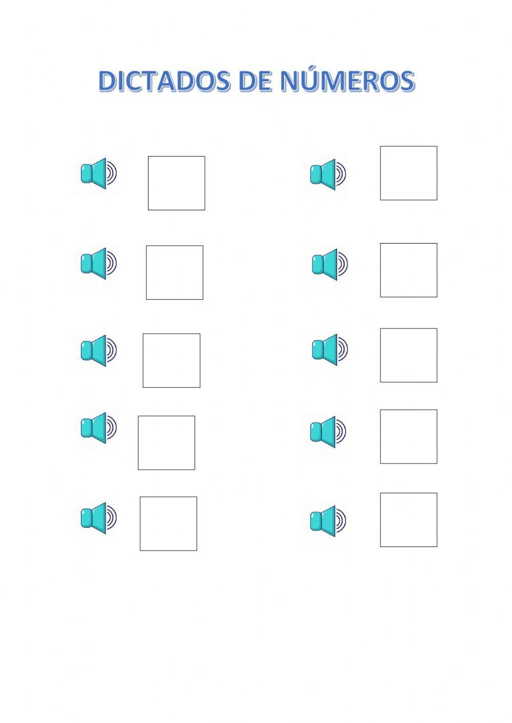 Dictado de números
