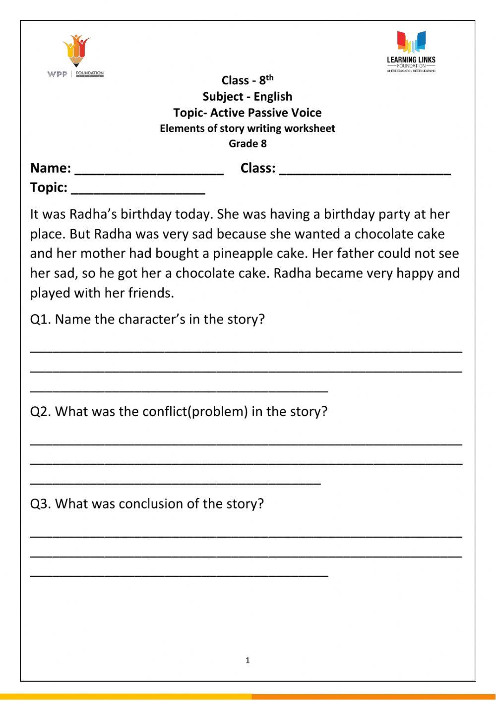 Storytelling Worksheet