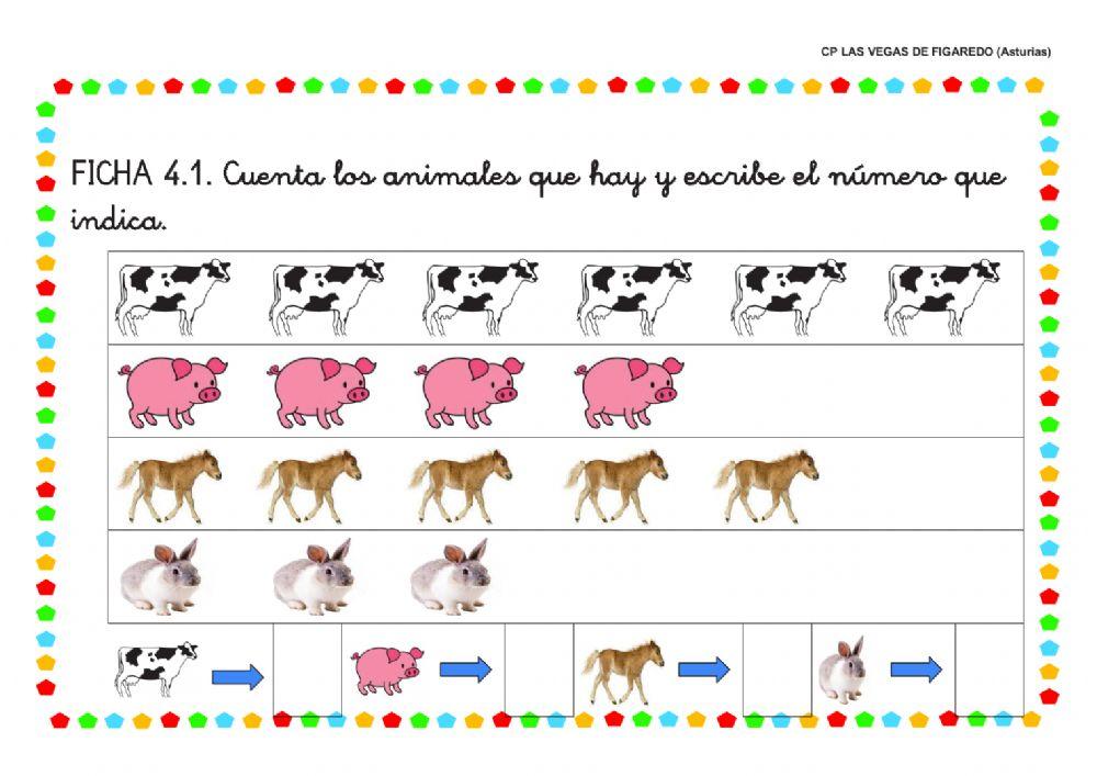 Cuenta los animales que hay