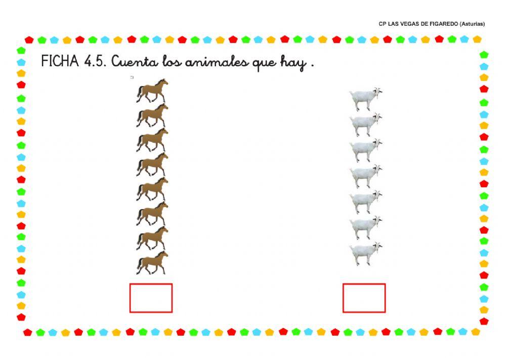 Cuenta los animales que hay