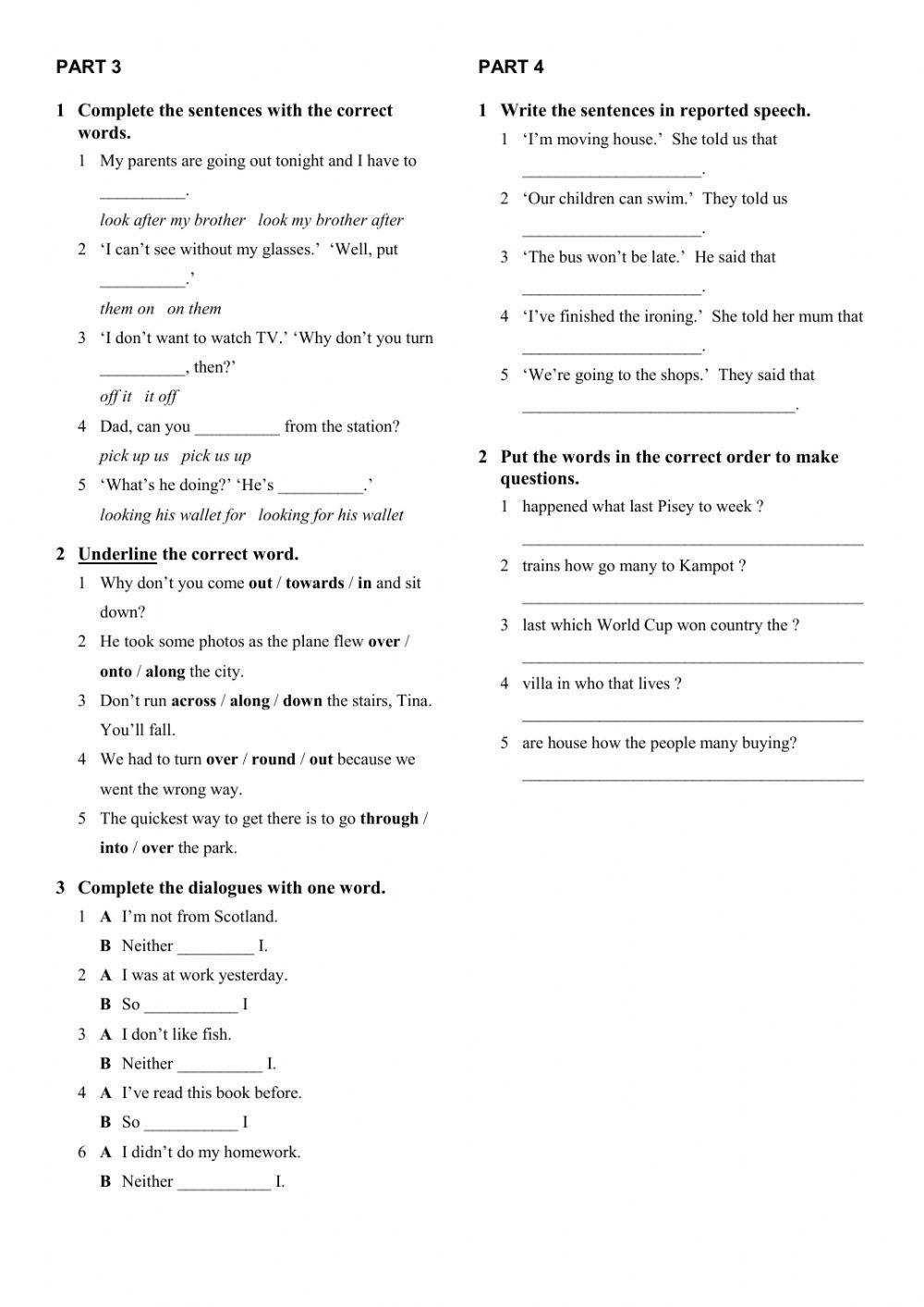 GEP 6 Grammar Review