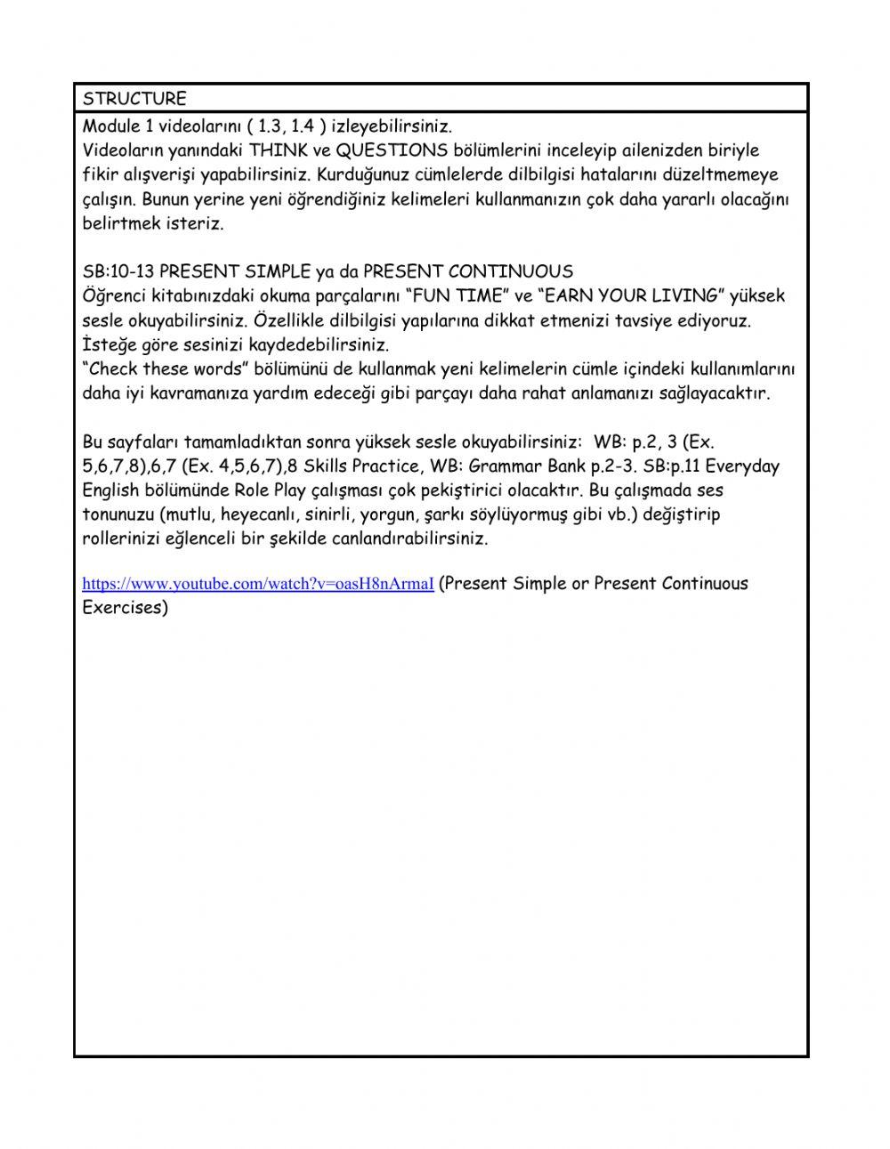 Free Time Activities