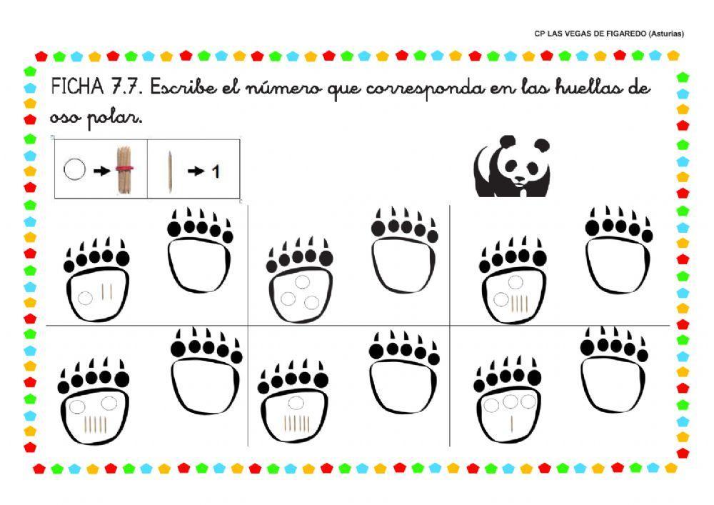 Escribe el número que corresponda