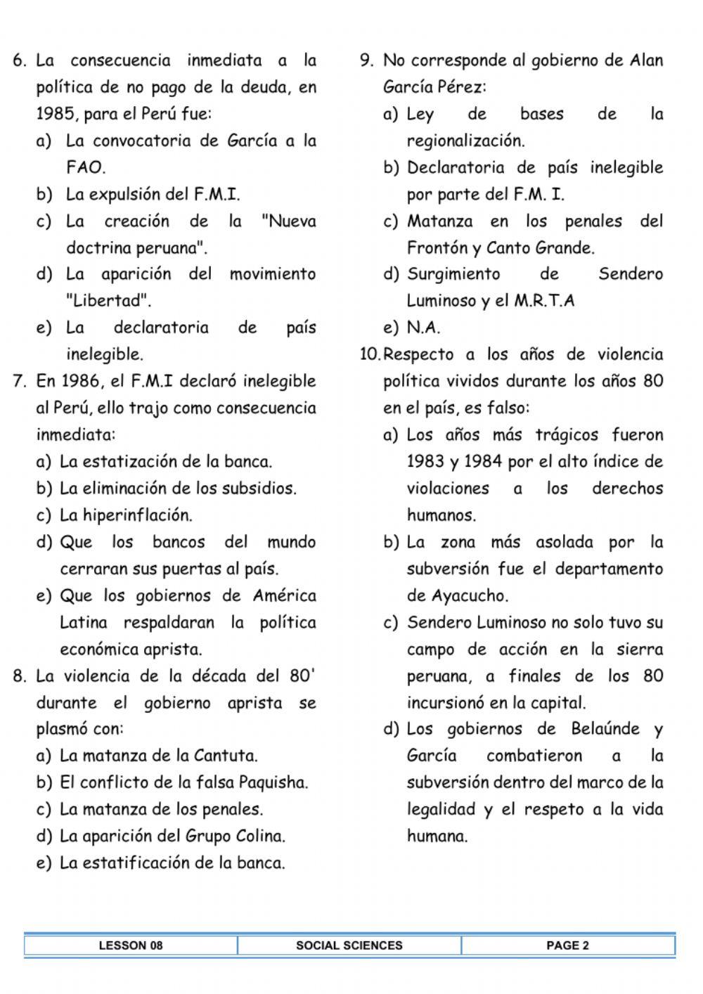 Primer gobierno de alan garcía pérez (1985 - 1990)