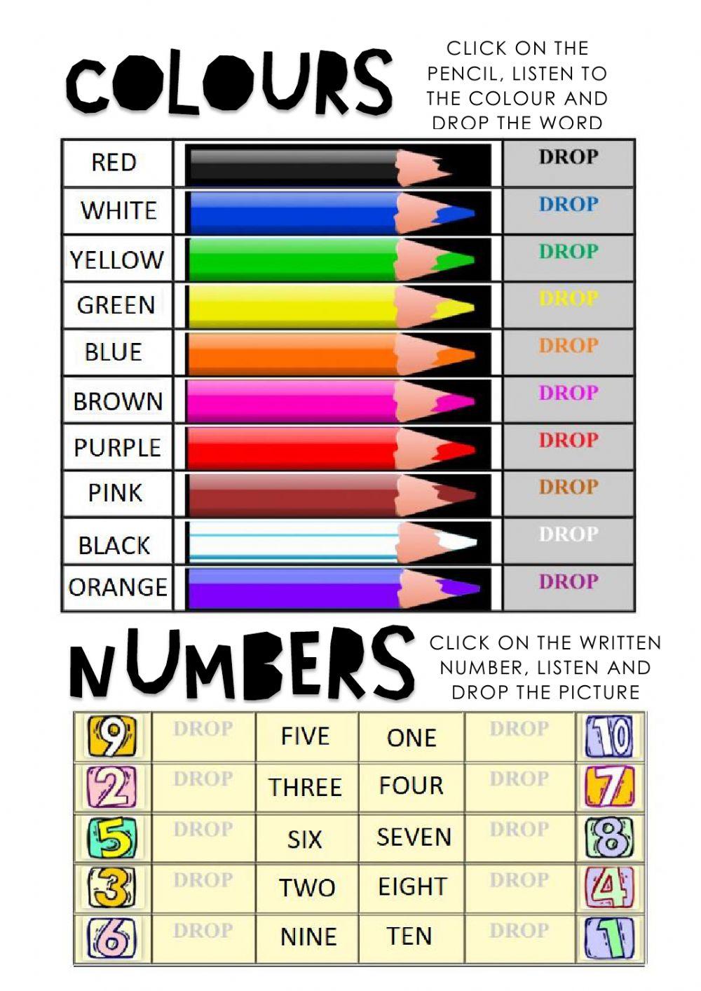 Colours and Numbers